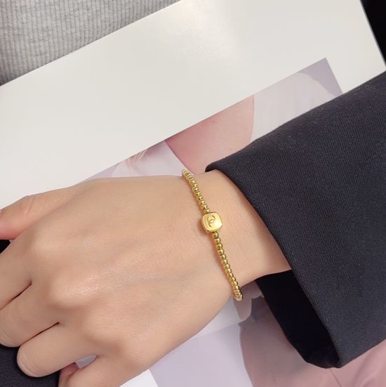 Chanel Delicate Gold-toned Stackable Bracelet