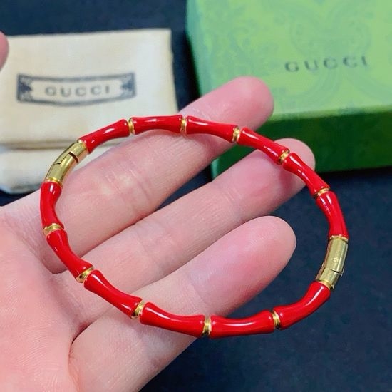 Gucci Bamboo Shape Red Bangle Auspicious Meaning