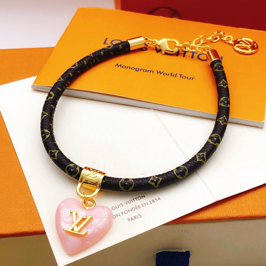 Louis Vuitton LV Lambskin Love Heart Bracelet