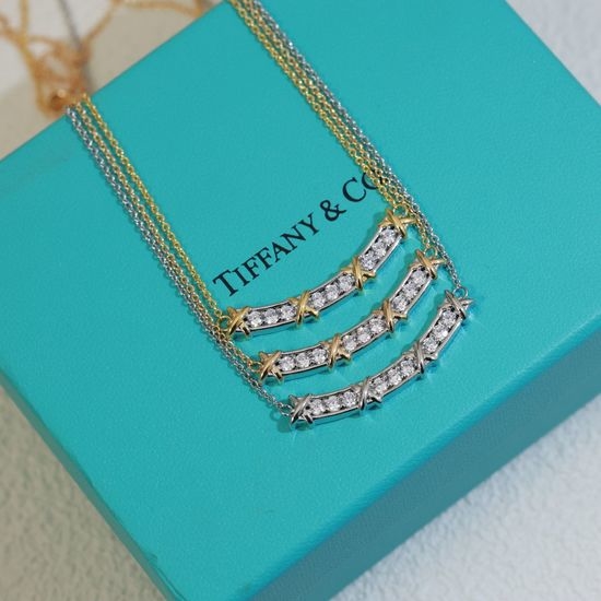 Tiffany & Co. Cross Design Pendant Necklace
