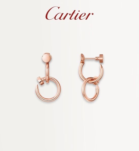 Cartier Nail Shape Design Stud Earrings