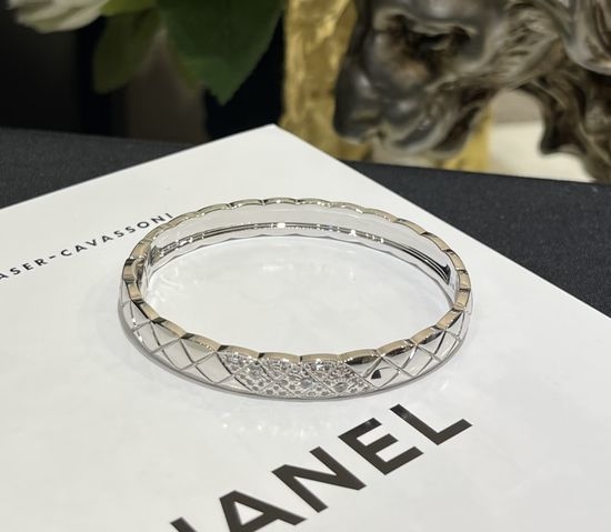 Chanel Diamond Quilted Pattern Bracelet