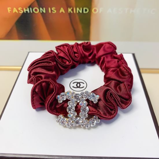 Chanel Rhinestone Hair Tie Elegant Daily Accessory