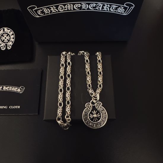 Chrome Hearts Classic Carved Pendant Necklace