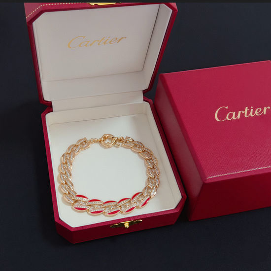 Cartier Diamond Inlaid Elegant Bracelet Bangle