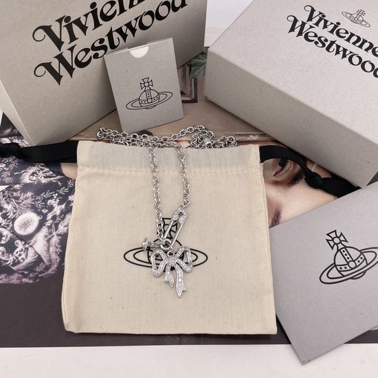 Vivienne Westhood Bow Pendant Necklace Delicate Jewelry