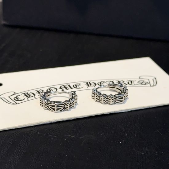 Chrome Hearts Vintage Punk Style Silver Earrings