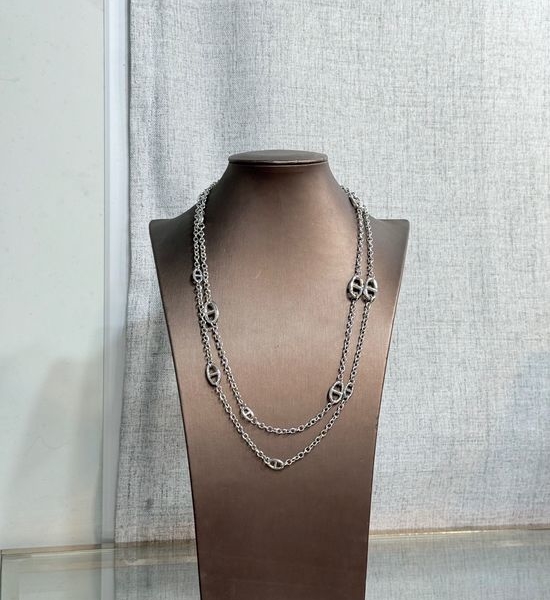 Hermes Multi Use Stylish Oval Link Necklace