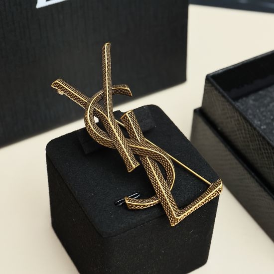 Yves Saint Laurent YSL Snake Pattern Brooch for Daily Matching