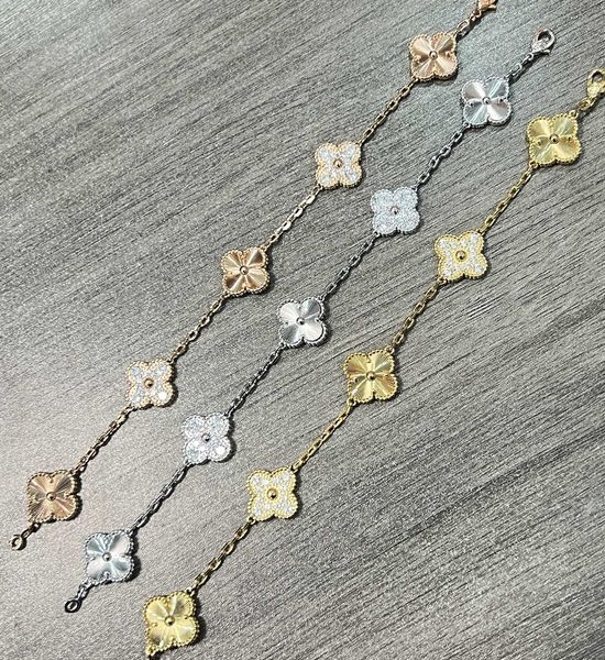 Van Cleef & Arpels VCA Laser Cut Diamond Clover Bracelet