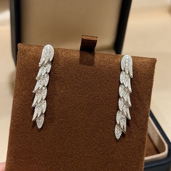 Tiffany & Co. Rhinestone Tassel Angel Wings Earrings