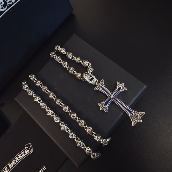 Chrome Hearts Classic Cross Pattern Pendant Necklace