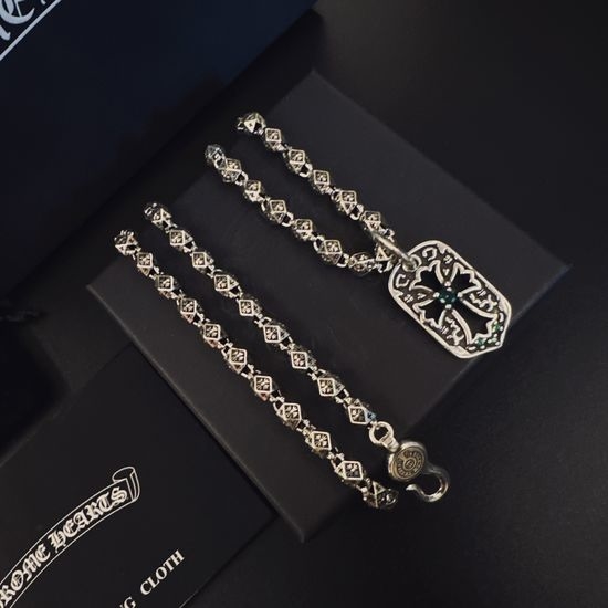 Chrome Hearts Classic Cross Pattern Pendant Necklace