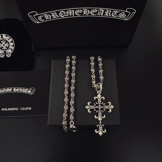 Chrome Hearts Classic Cross Pattern Pendant Necklace