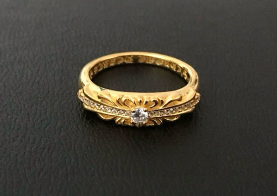 Chrome Hearts Vintage Inlaid Diamond Classic Ring
