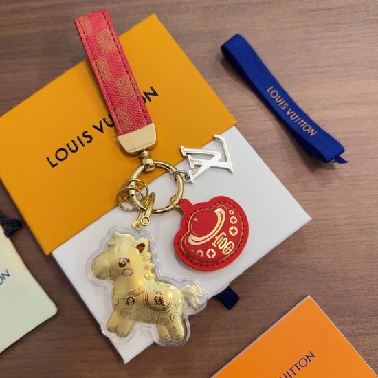 Louis Vuitton LV Vintage Distressed Bag Charm Key Ring