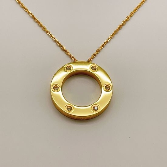 Cartier Gold Six-diamond Round Necklace