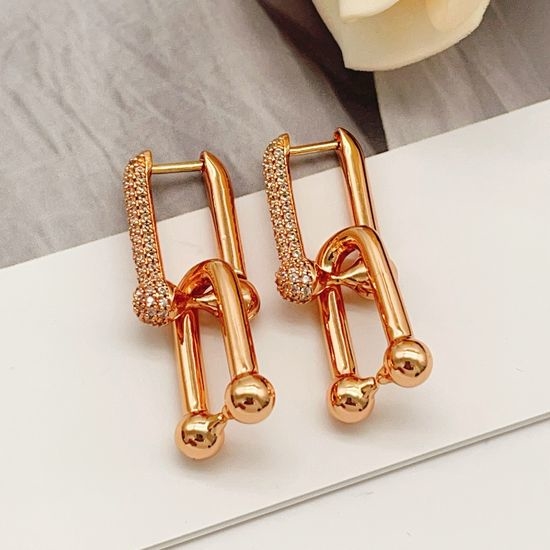 Tiffany & Co. Rose Gold U Shaped Stud Earrings