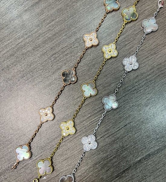 Van Cleef & Arpels VCA Grey Mother of Pearl Diamond Bracelet