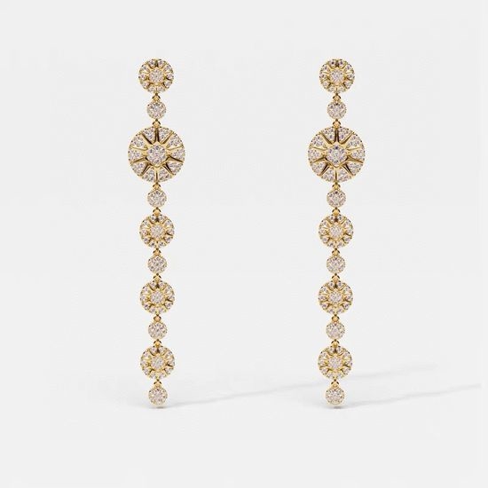 Apm monaco Long Dangle Drop Statement Earrings