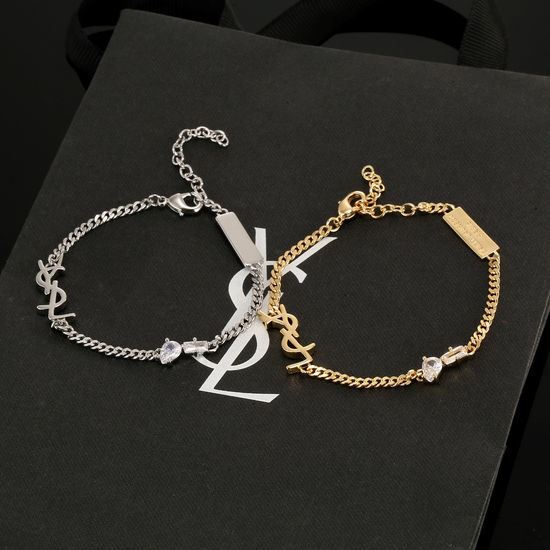 Yves Saint Laurent YSL Elegant Abstract Style Bracelet