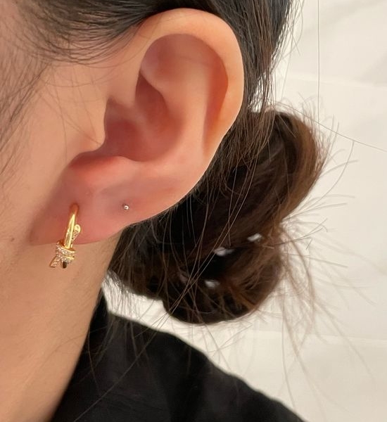 Tiffany & Co. Knot Design Hoop Earrings