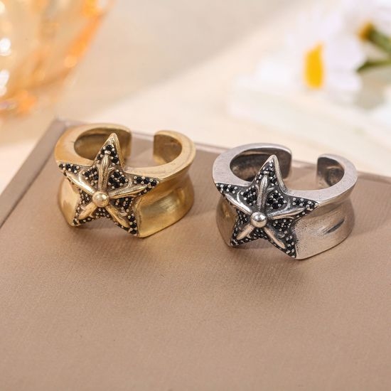 Chrome Hearts Vintage Star Diamond Adjustable Ring Elegant Jewelry