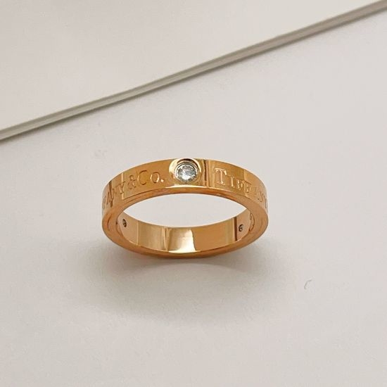 Tiffany & Co. Rose Gold Three Diamond Ring