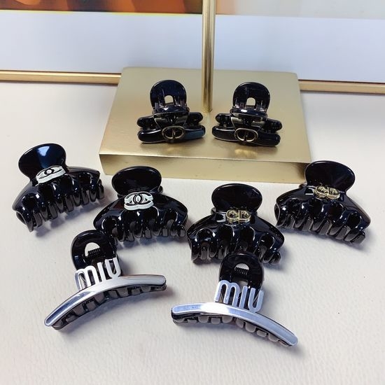 Christian Dior CD Mini Acetate Hair Claw Clip Set