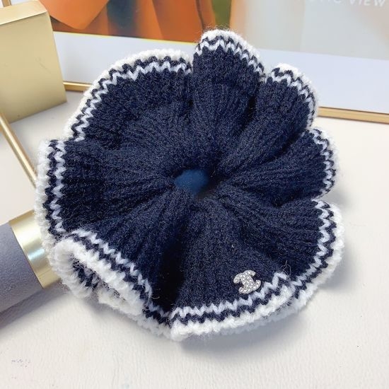 Chanel Knitted Wool Elastic Hair Tie