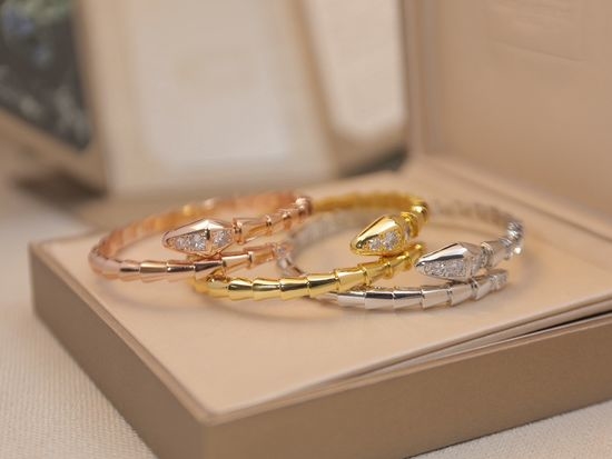 Bvlgari Diamond Encrusted Serpent Bangle