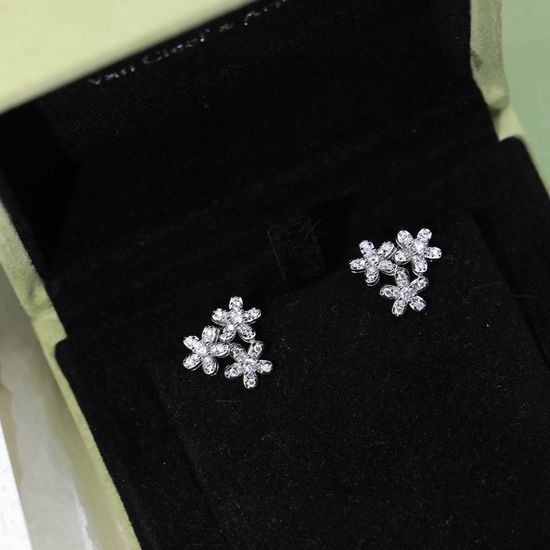 Van Cleef & Arpels VCA Clover Flower Stud Earrings