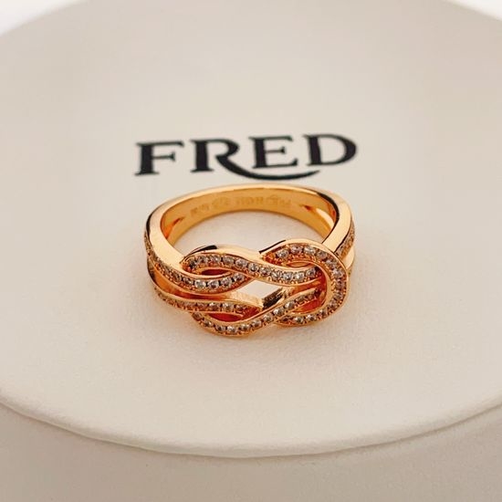 Fred Rose Gold Diamond Horseshoe Ring