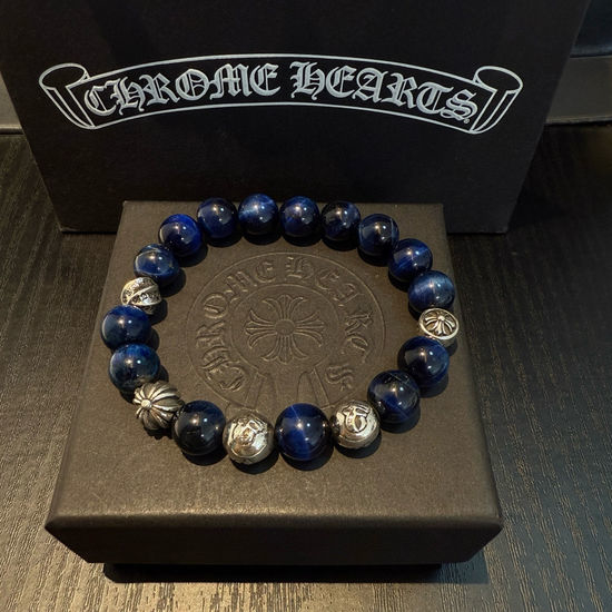 Chrome Hearts Multi Element Lapis Beaded Bracelet