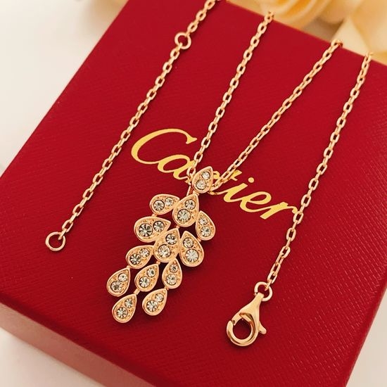 Cartier Rose Gold Diamond Freckle Pendant Necklace