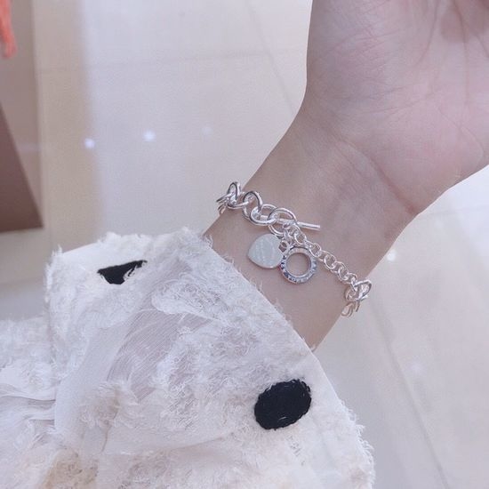 Tiffany & Co. Heart Charm OT Clasp Bracelet