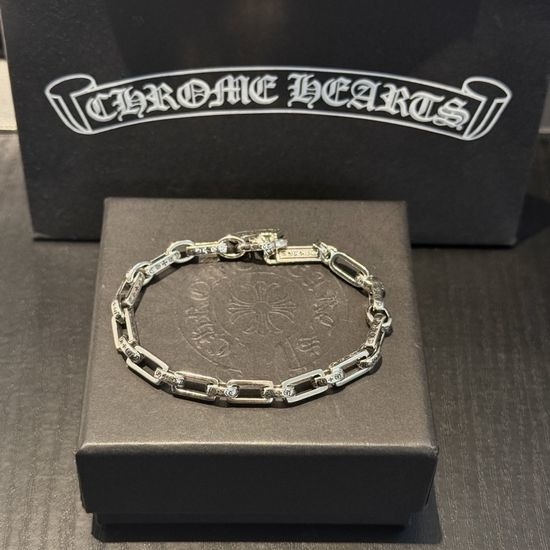 Chrome Hearts Vintage Cross Letter Charm Bracelet