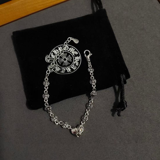 Chrome Hearts Vintage Heart Shape Bangle Bracelet