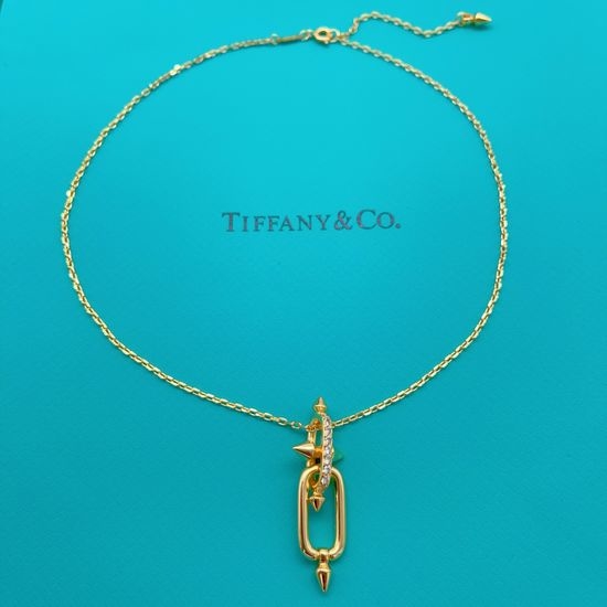 Tiffany & Co. Rose Gold Diamond Nail Necklace