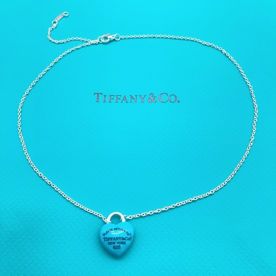Tiffany & Co. Blue Heart Pendant Necklace