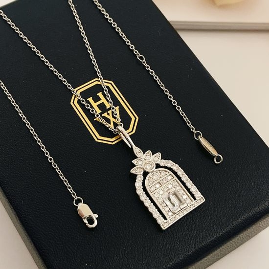Harry Winston Silver Gate of Happiness Pendant Necklace