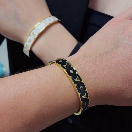 Louis Vuitton LV Colorful Printed Inlaid Logo Bangle