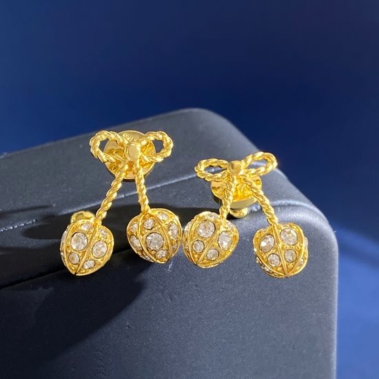 Valentino Cherry Bow Stud Earrings Jewelry Set