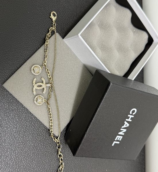 Chanel Double Layer Embossed Bracelet