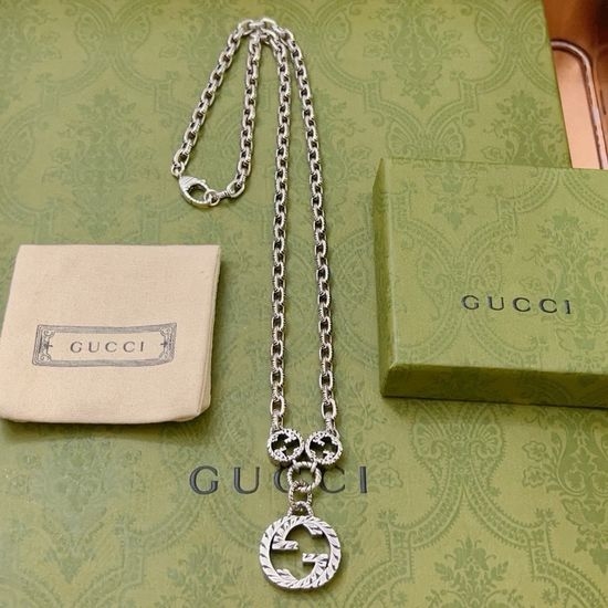 Gucci Classic Retro Silver Necklace Adjustable