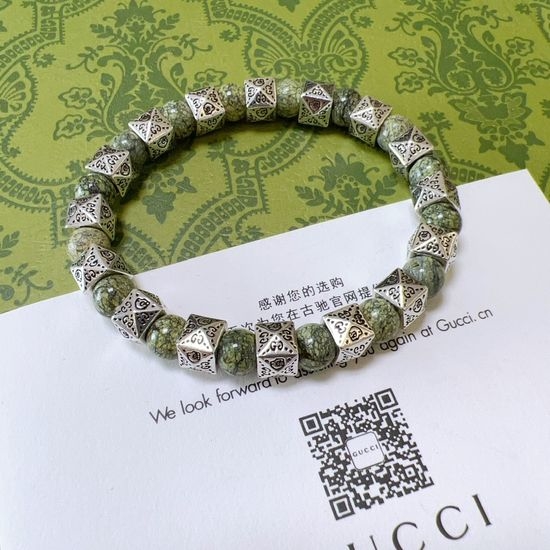 Gucci Premium Natural Stone Bracelet Vintage Finish