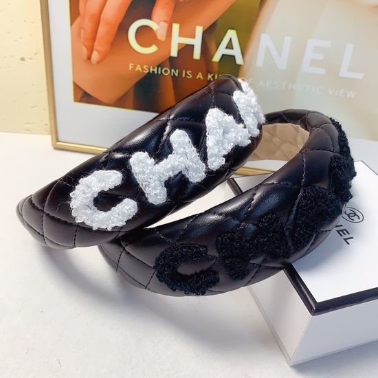 Chanel Wool Checked Pattern Hair Hoop