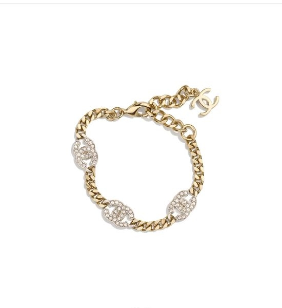 Chanel Dainty Rhinestone Embellished Bracelet