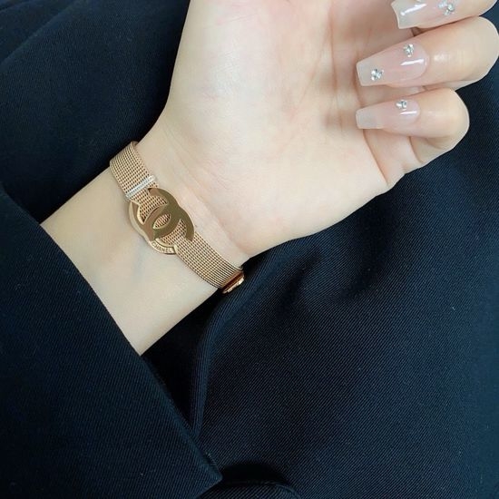 Chanel Rose Gold Bangle Shiny Premium Craftsmanship