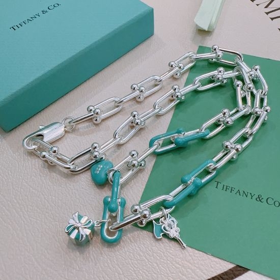Tiffany & Co. Vintage Retro Diamond Inlaid Necklace